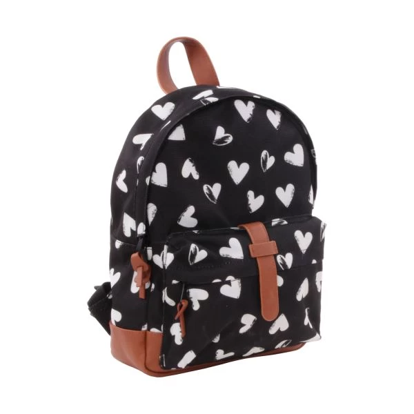 Kidzroom Black And White Rucksack Black Hearts 1 Kidzroom Black And White Rucksack Black Hearts