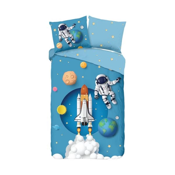 Muller Textiel Spaceworld Bettbezug Blue 140 X 200 / 220 Cm 1 Muller Textiel Spaceworld Bettbezug Blue 140 X 200 / 220 Cm