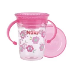 Nuby 360° Wonder Becher Mit Griff 240 Ml Rosa