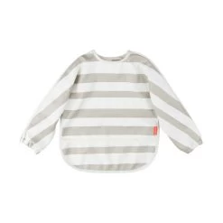 Done By Deer Stripes Lätzchen - Mit Ärmel - Sand