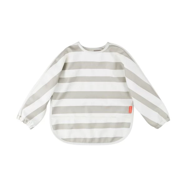 Done By Deer Stripes Lätzchen - Mit Ärmel - Sand 1 Done By Deer Stripes Lätzchen - Mit Ärmel - Sand