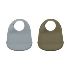 Liewood Tilda Mr Bear Lätzchen Khaki / Blue Fog 2 Stück