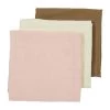 Meyco Windeln Uni - 3 Stück - Offwhite/Soft Pink/Toffee