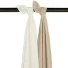 Meyco Swaddle Pucktuch- Uni - 2 Stück - Offwhite/Sand