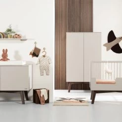 Kidsmill Sixties Babyzimmer Oatmeal / Walnuß | Bett 60 X 120 Cm + Kommode
