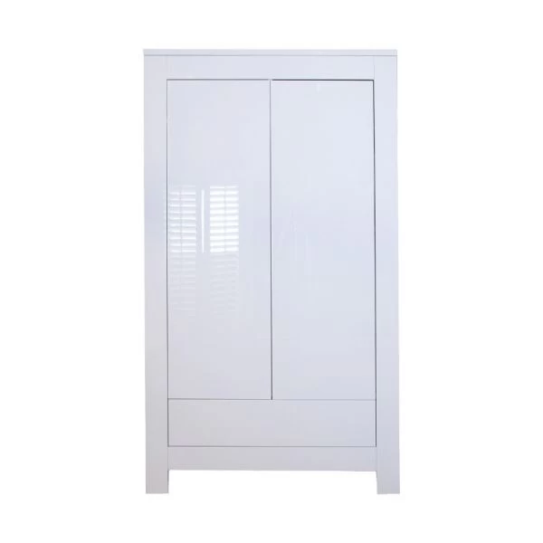 Kidsmill Alaska Kleiderschrank 2-türig Hochglanzweiß 1 Kidsmill Alaska Kleiderschrank 2-türig Hochglanzweiß