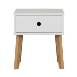 BLN Kids Sacha Nachttisch Weiß/Natur