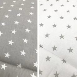 Boxkleed Stars Grijs/Wit 12610005 5 Boxkleed Stars Grijs/Wit 12610005 -Babywelt Verkauf boxkleed stars grijs wit 2 0bcb