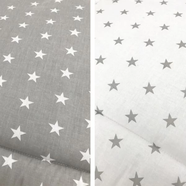 Boxkleed Stars Grijs/Wit 12610005 3 Boxkleed Stars Grijs/Wit 12610005 – Bild 3