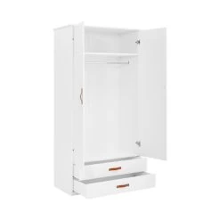 Cool Kids Kleiderschrank, Weiß, 2 Türen -Babywelt Verkauf cool kids kledingkast wit 2 deurs 2 89b8