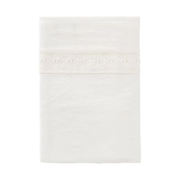 Cottonbaby Bettlaken Mit Spitzenborte, Creme, 120 X 150 Cm 1 Cottonbaby Bettlaken Mit Spitzenborte, Creme, 120 X 150 Cm