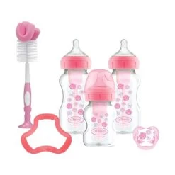 Dr. Brown's Breiter Flaschenhals Geschenkset Pink