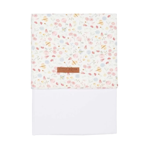 Little Dutch Flowers & Butterflies Bettlaken Pink 1 Little Dutch Flowers & Butterflies Bettlaken Pink