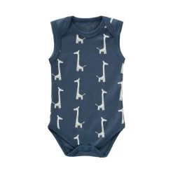 Fresk Giraffe Babybody Ohne Ärmel Indigoblau
