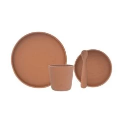 Jollein Silikon Geschirrset -Babywelt Verkauf jollein siliconen dinerset caramel 1 b408