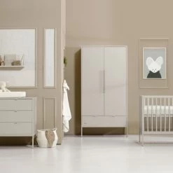 Kidsmill Amy Kleiderschrank 2-türig Oatmeal -Babywelt Verkauf kidsmill amy babykamer oatmeal 2 1b64