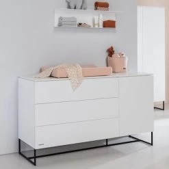 Kidsmill Modular 2 Kommode XL Mattweiß -Babywelt Verkauf kidsmill modular 2 commode xl mat wit 3 bd23