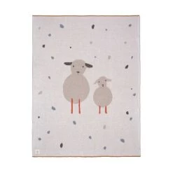 LÄSSIG Laessig Knitted Tiny Farmer Sheep Decke