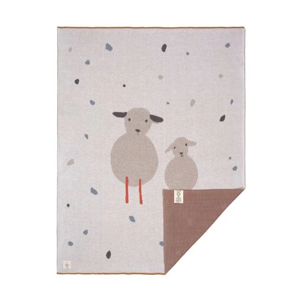 LÄSSIG Laessig Knitted Tiny Farmer Sheep Decke 2 LÄSSIG Laessig Knitted Tiny Farmer Sheep Decke – Bild 2