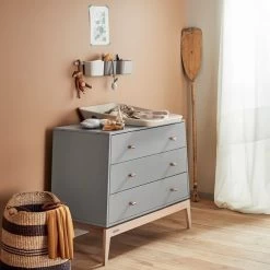 Leander Luna Kommode Grey/Oak -Babywelt Verkauf leander luna commode grey oak sfeer d4b5