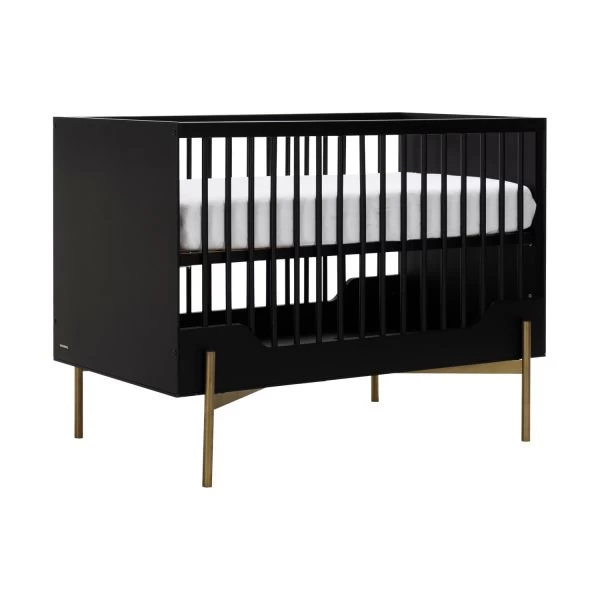 Kidsmill Boutique Babybett Schwarz / Brass 60 X 120 Cm 2 Kidsmill Boutique Babybett Schwarz / Brass 60 X 120 Cm – Bild 2