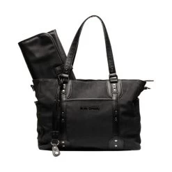 Little Company Paris Schlangenleder-Wickeltasche Schwarz -Babywelt Verkauf little company paris snake luiertas zwart 2 aebf