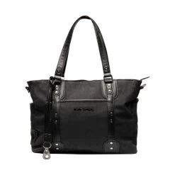 Little Company Paris Schlangenleder-Wickeltasche Schwarz