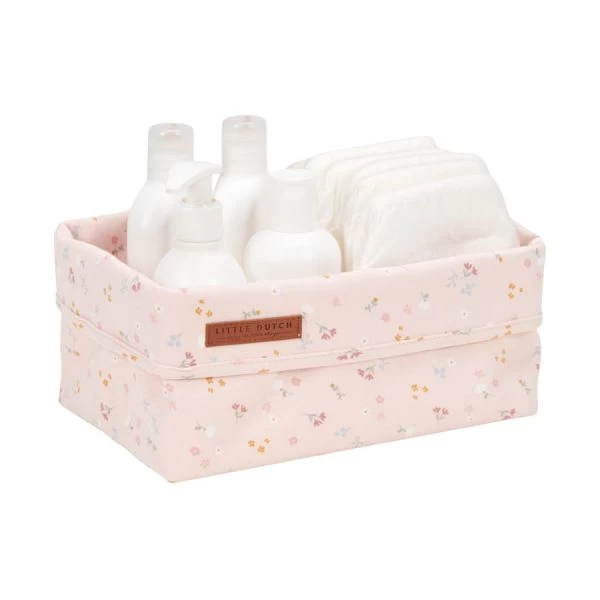Little Dutch Little Pink Flowers Kommodenkörbchen Groß Dunkelrosa 2 Little Dutch Little Pink Flowers Kommodenkörbchen Groß Dunkelrosa – Bild 2