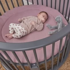 Meyco Knit Basic Laufstallteppich Rund Lilac -Babywelt Verkauf meyco knit basic boxkleed rond lilac 1 fd2f