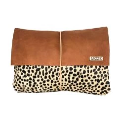 Mozz Bags Wickeletui Cognac Baby Cheetah Beige