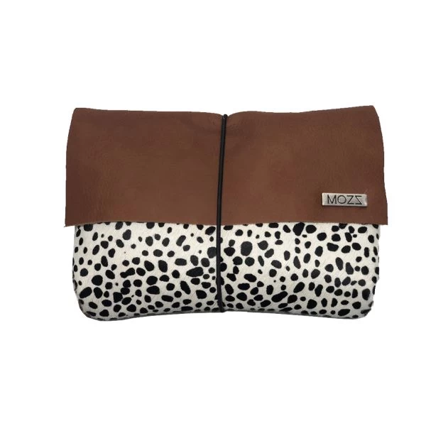 Mozz Bags Wickeletui Cognac Baby Cheetah Weiß 1 Mozz Bags Wickeletui Cognac Baby Cheetah Weiß
