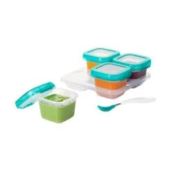 OXO Tot Tiefkühlbehälter Petrol 4 X 180 Ml -Babywelt Verkauf oxo tot diepvriesbakjes teal 4 x 180 ml 2 3b34