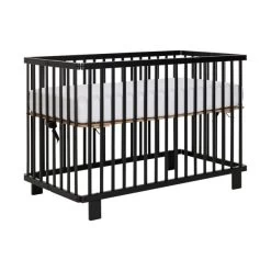 Puck Faltbares Kinderbett Schwarz Matt 60 X 120 Cm -Babywelt Verkauf puck ledikant inklapbaar zwart 2 980a