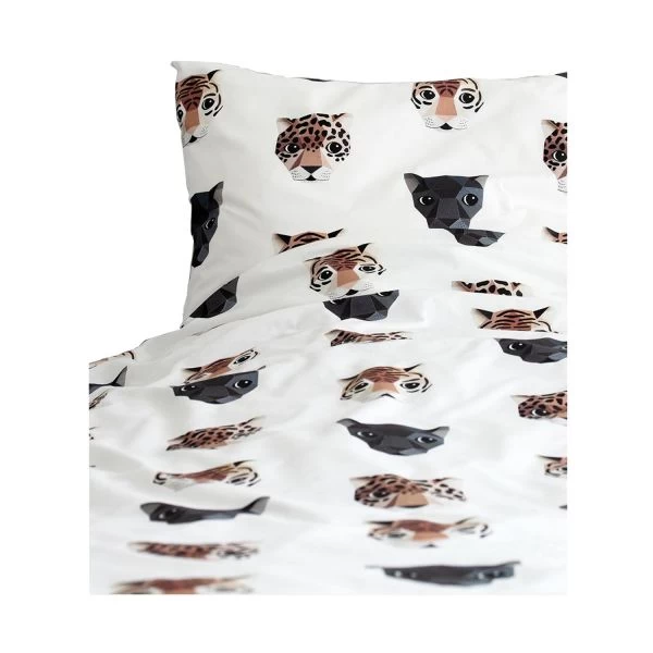 Studio Ditte Bettdeckenbezug Panthera Weiß 120 X 150 Cm 1 Studio Ditte Bettdeckenbezug Panthera Weiß 120 X 150 Cm