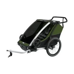Thule Chariot Cab 2 Fahrradanhänger Cypres Green -Babywelt Verkauf thule chariot cab 2 fietskar cypres green 408b