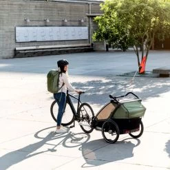 Thule Chariot Cab 2 Fahrradanhänger Cypres Green -Babywelt Verkauf thule chariot cab 2 fietskar cypres green 4c24