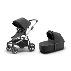 Thule Sleek Kinderwagen 2-in-1 -Babywelt Verkauf thule sleek kinderwagen charcoal grey pack 6 a398