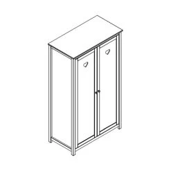 Vipack Amori Kleiderschrank Weiß 2-türig -Babywelt Verkauf vipack amori kledingkast 2 deurs wit tekening 1e88